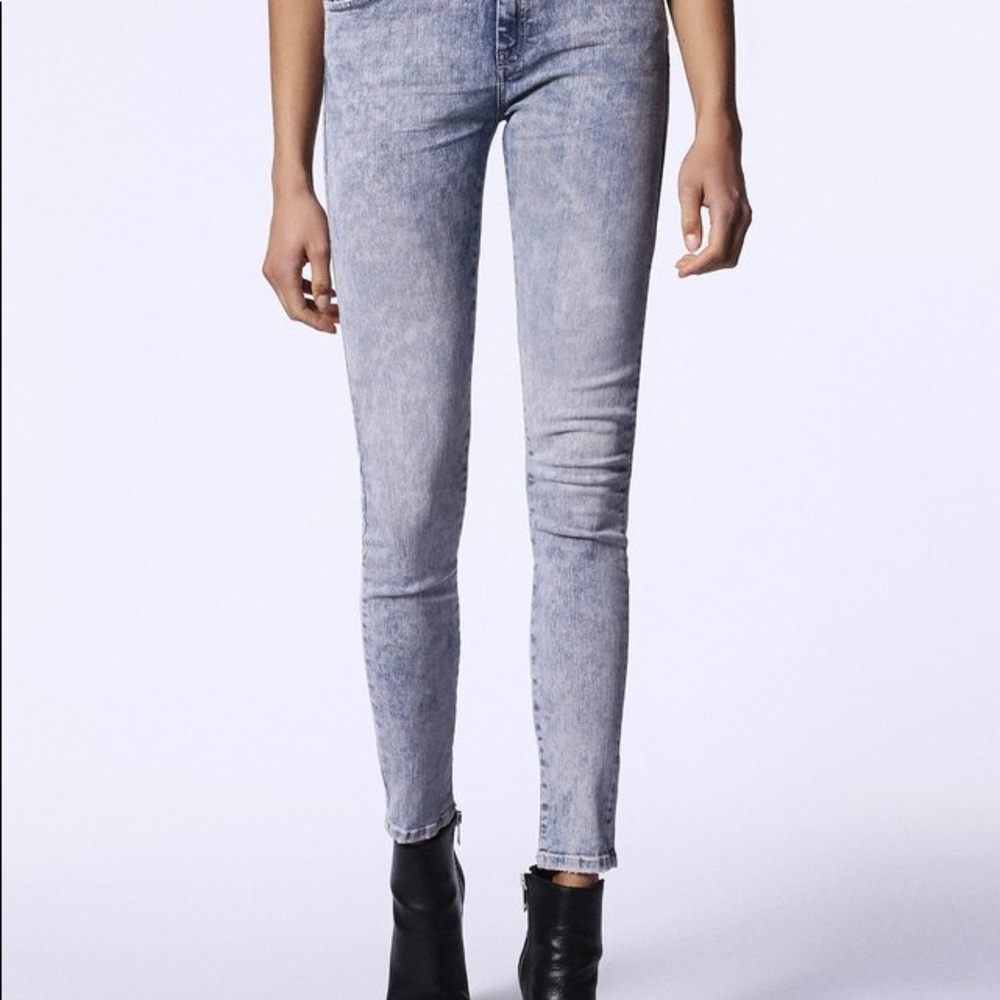 Diesel Slandy Skinny Jean 30x30 Pink Acid Wash